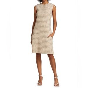 leaves print silk twill dress st. john collection Women's ST. JOHN Dresses